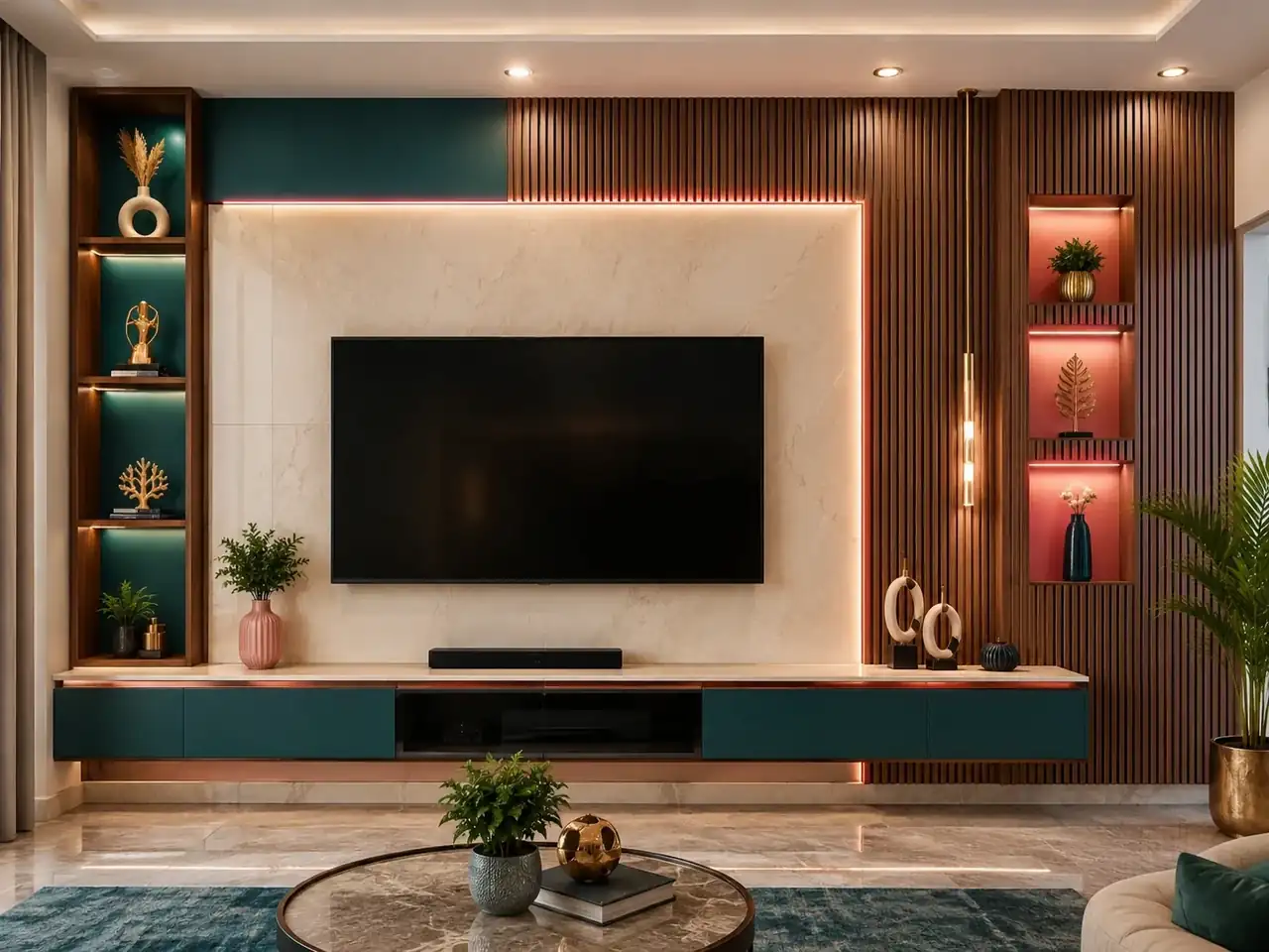 TV Showcase by Luma Interiors Solution